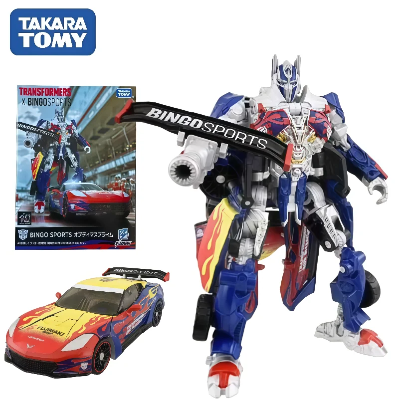 Op voorraad Takara Tomy Transformers Klassieke films BINGO SPORTS Optimus Action Figure Model Verzamel hobby's Speelgoed Vakantiecadeau