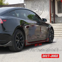 Gonna laterale auto nera 4 pezzi per Tesla Model 3 2017-2022 estensioni paraurti laterale diffusore Spoiler kit corpo protettore modificato