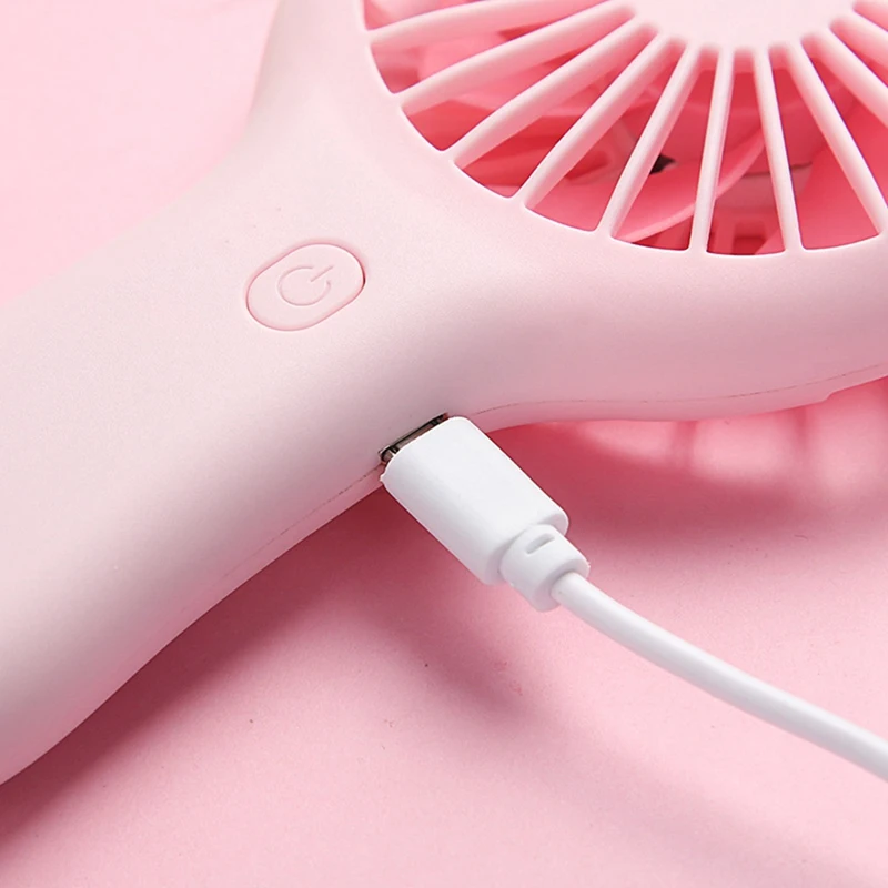 Kipas Mini genggam populer pengisi daya USB portabel kipas kecil nyaman kipas genggam saku katapel dengan kipas luar ruangan dasar