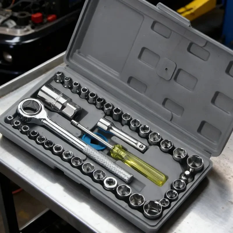 Auto Disassembly Socket Wrench Set Automotive Mechanical Repair Tool Kit Car Maintenance Workshop Accessories view 3