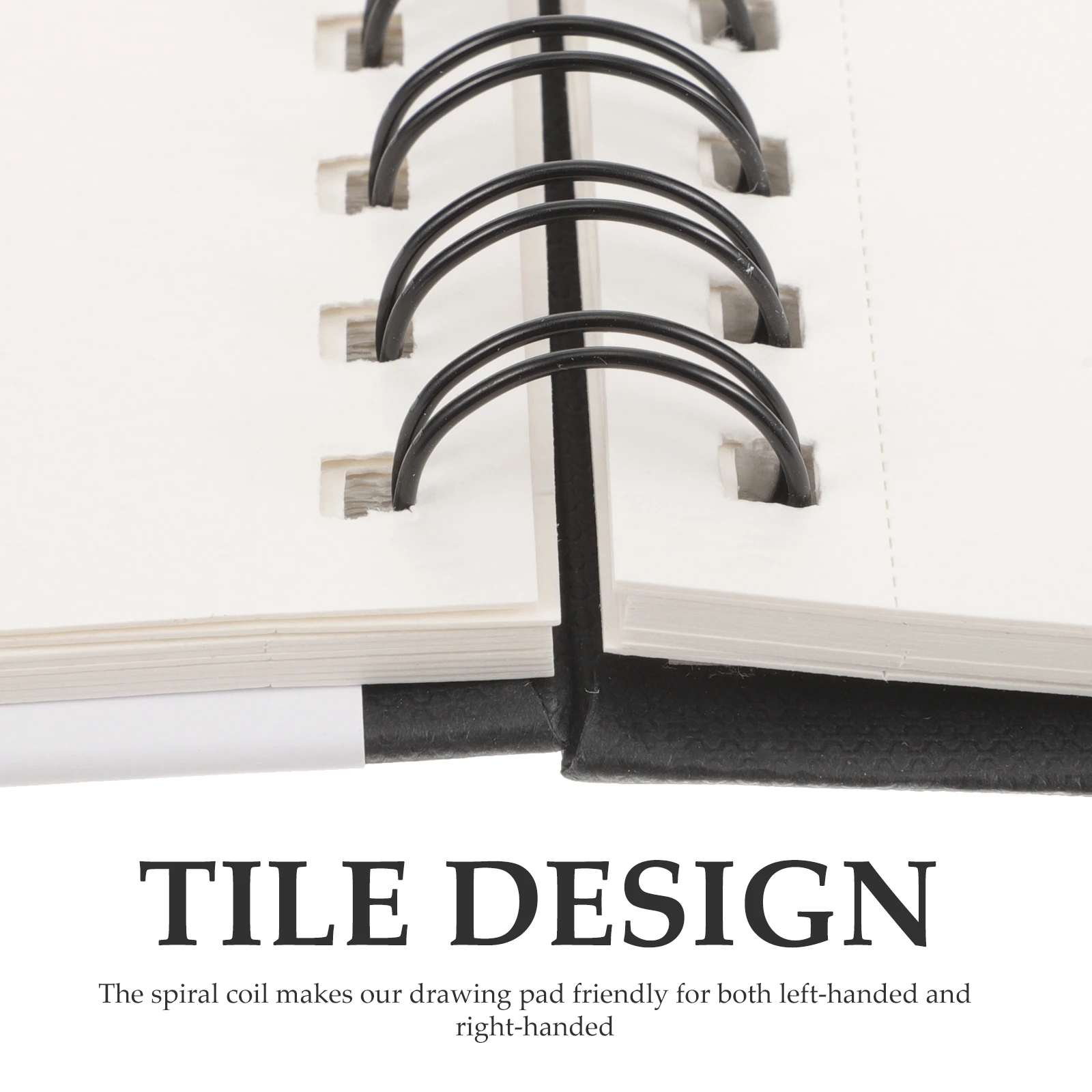 Spiralgebundenes Aquarell-Malbuch, 1 Stück, tragbarer Skizzenblock, Zeichentagebuch für Kinder und Erwachsene, schwarzes Papier, Malbuch