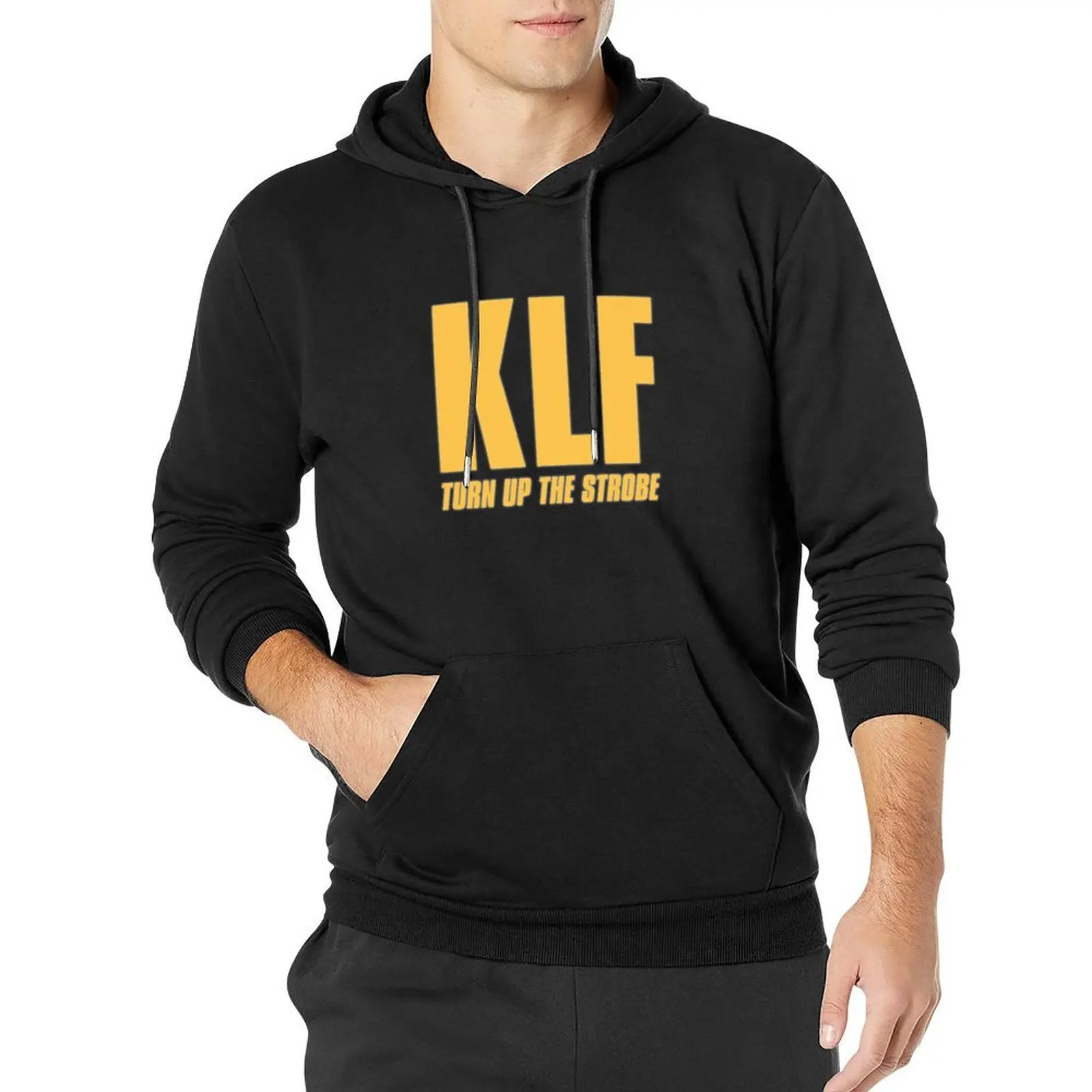 

KLF-Pullover Turn Up The Strobe, толстовка с капюшоном, осенняя куртка, мужская одежда в стиле аниме, мужская одежда, новая футболка с капюшоном