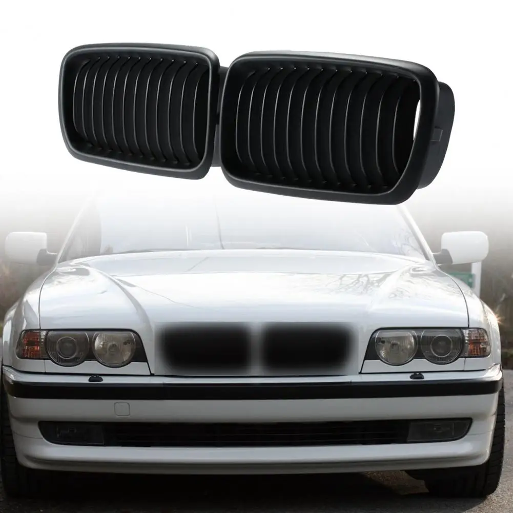 2Pcs Replacement ABS Car Front Grille Guard 51138125811 51138125812 for BMW 7 Series E38 1999-2001