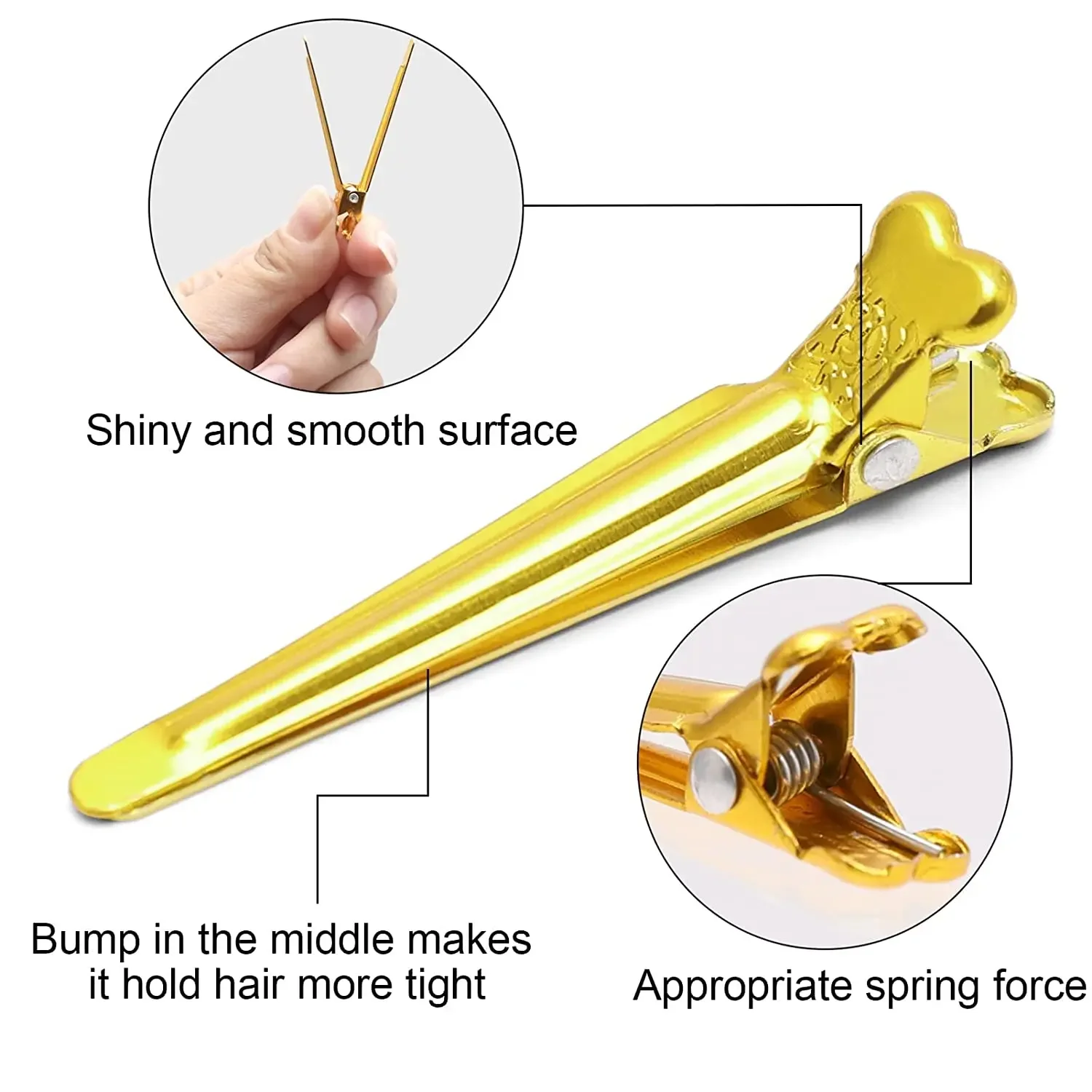 50Pc/Box Aluminum Hairpin Duckbill Hairpin Hairdressing Clip Hair Fixed Hairclips Salon Home Stlying Tool 2023