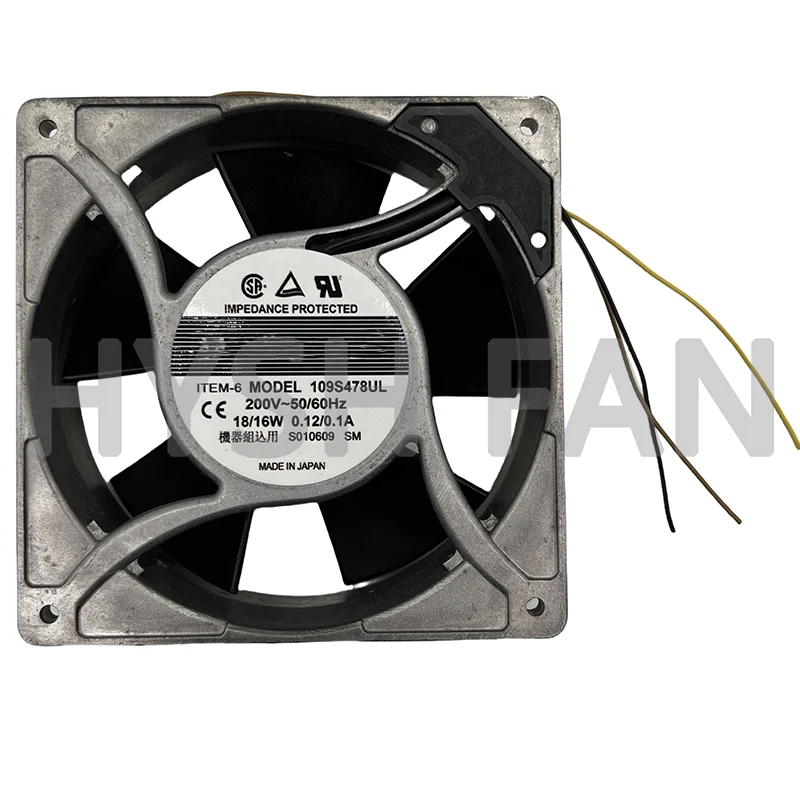 

109S478UL New Original 200V 18/16W 0.12/0.1A 12038 Cooling Fan