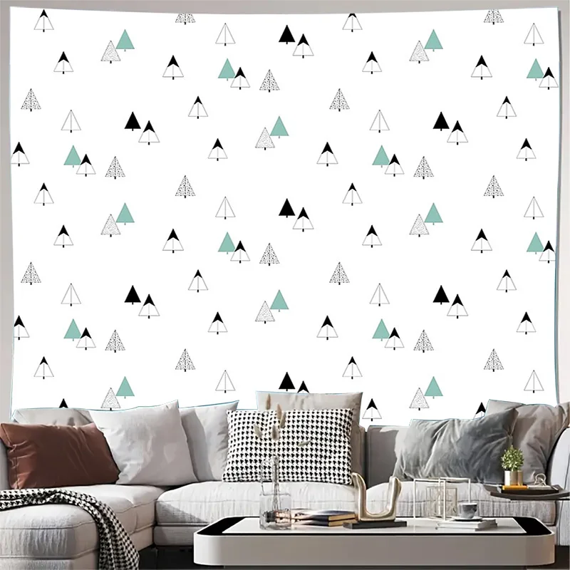 

Boho Tapestry Wall Hanging Aesthetic Room Decor Nature Forest Trees Dorm Room Backdrop Large Wall Art Vintage Texture Home Decor