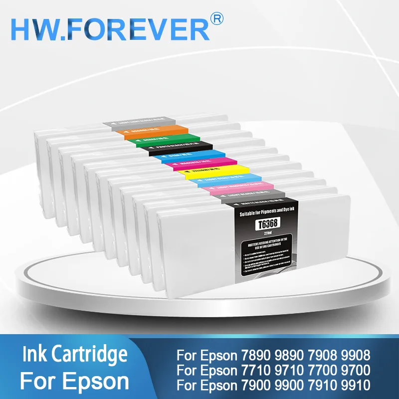 

T6361-T6369 T636A T636B Compatible Ink Cartridge For Epson Stylus Pro7700 9700 7890 9890 7908 9908 7710 9710 7900 9900 7910 Inks