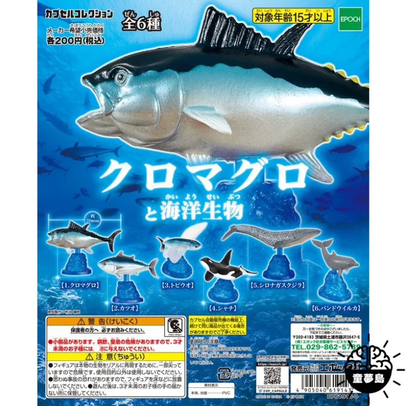 

TARLIN Kawaii Cute Original Gashapon Figure Anime Earth Life Period Tuna Blue Whale Marine Dolphin Figurine Capsule Toy