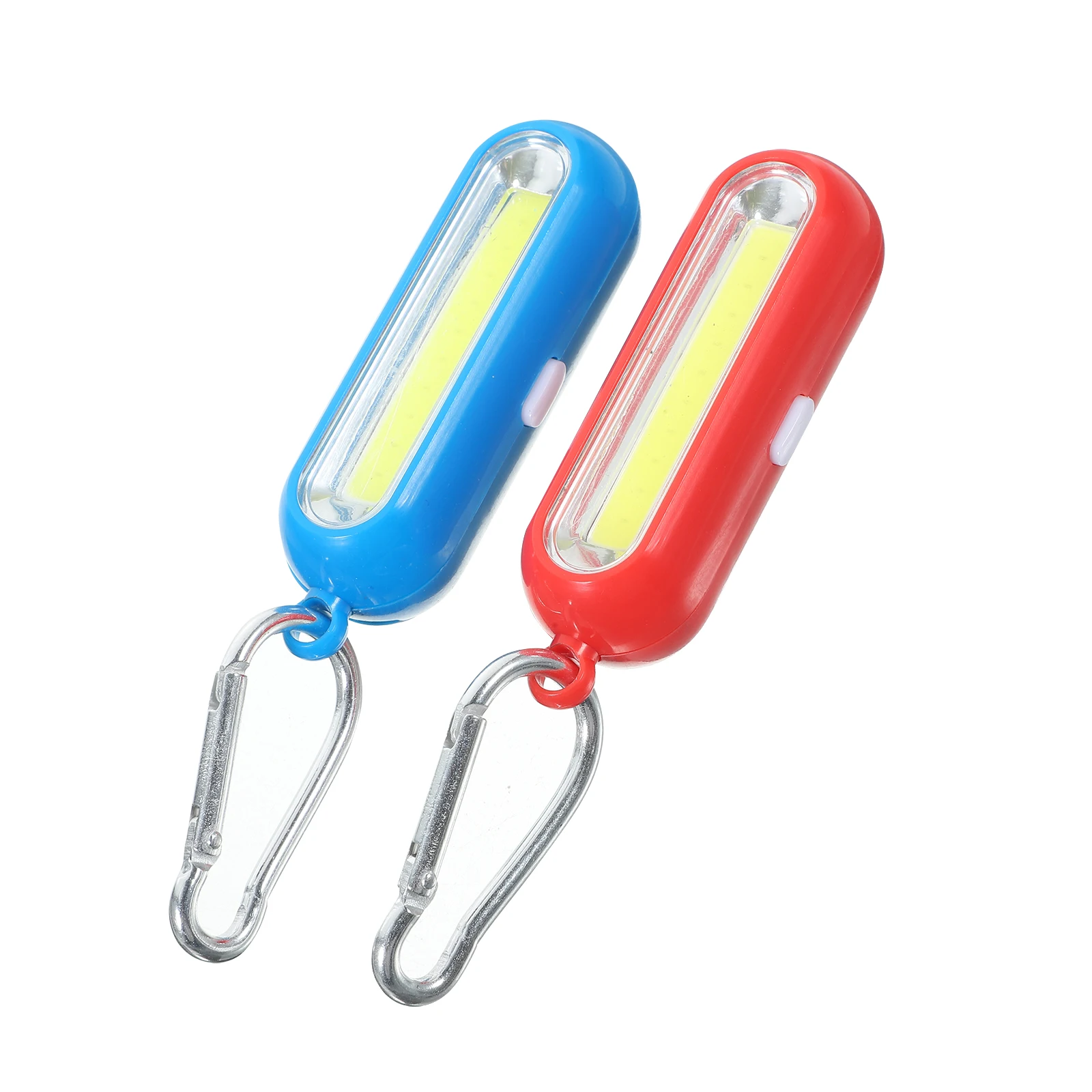 

2PCS Keychain Flashlights Red Mini LED Torch Bright Portable Camping Hiking Safety Light Metal Plastic Sturdy Fade Resistant
