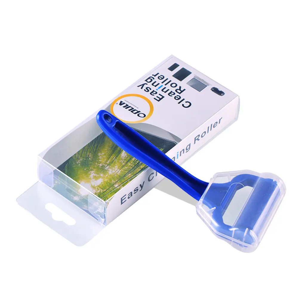 Sticky Dust Roller Silicone Screen Cleaner Dark Blue Size M Anti-Static Reusable Dust Remover for TV Mobile Computer
