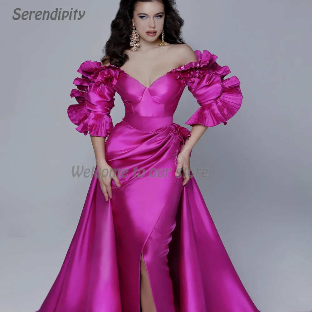 Serendipity Evening Dress Mermaid Vestido oficial de fiesta Elegant Short Sleeve Party Prom Gown With Long Shawl For Women 2024