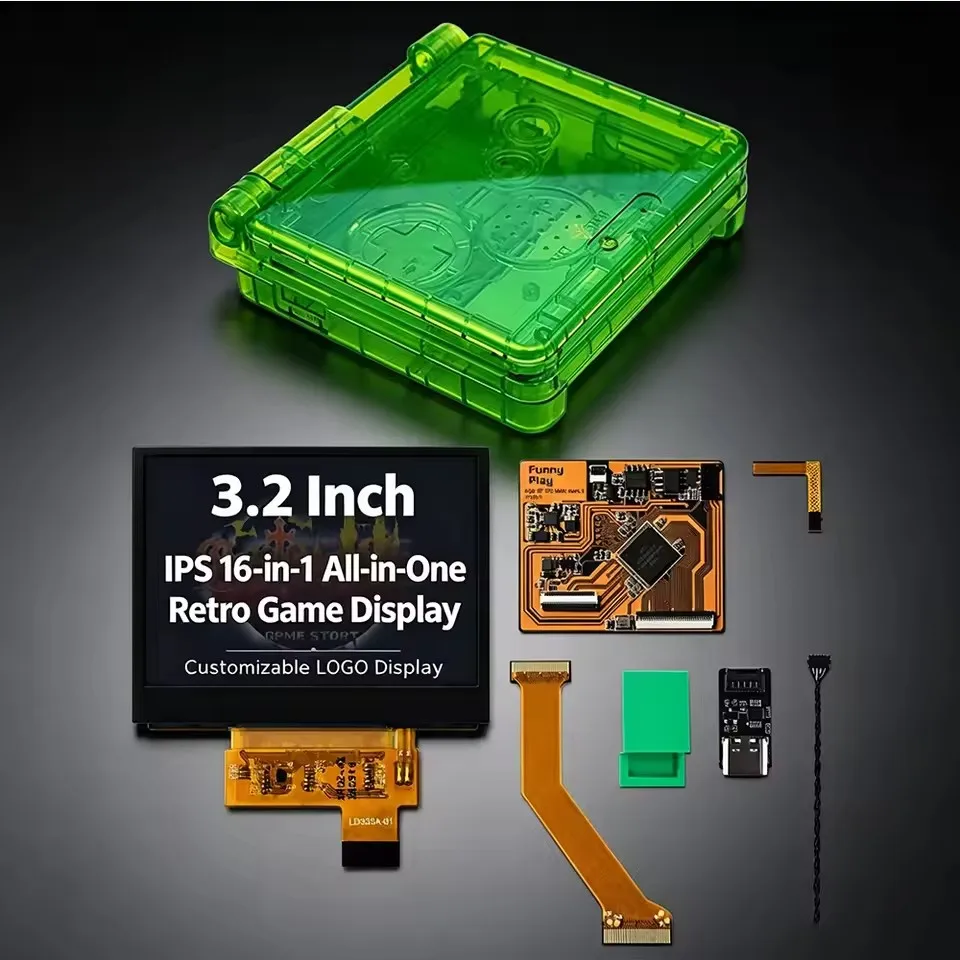 32-gba-sp-ips-max-laminated-screen-mod-kit11-levels-brightnesspoint-to-point-display-special-shellfor-gameboy-advance-sp