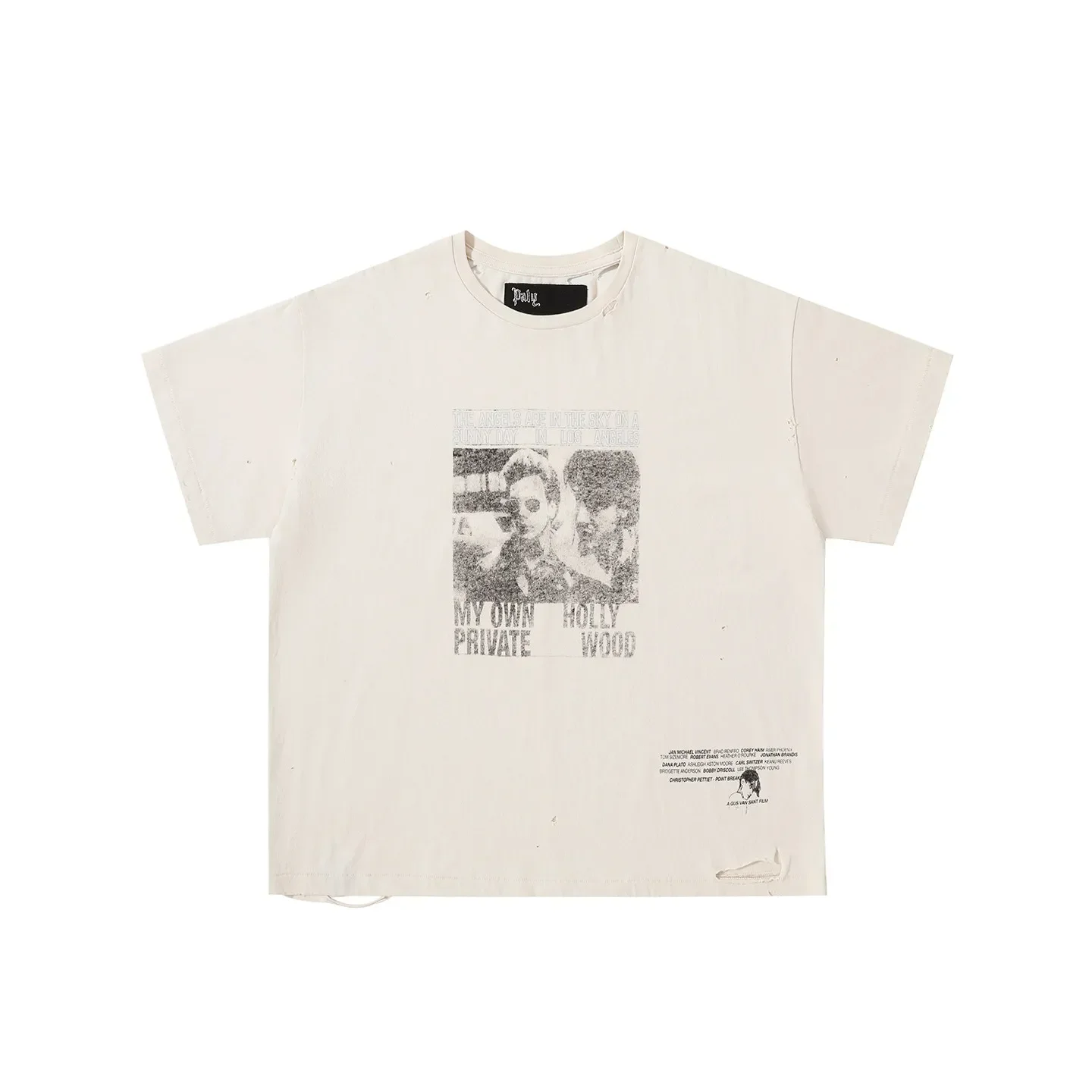 PalyHollywood Lost Angel Portrait Washed Damage Loose Short Sleeve T-Shirt 25FW