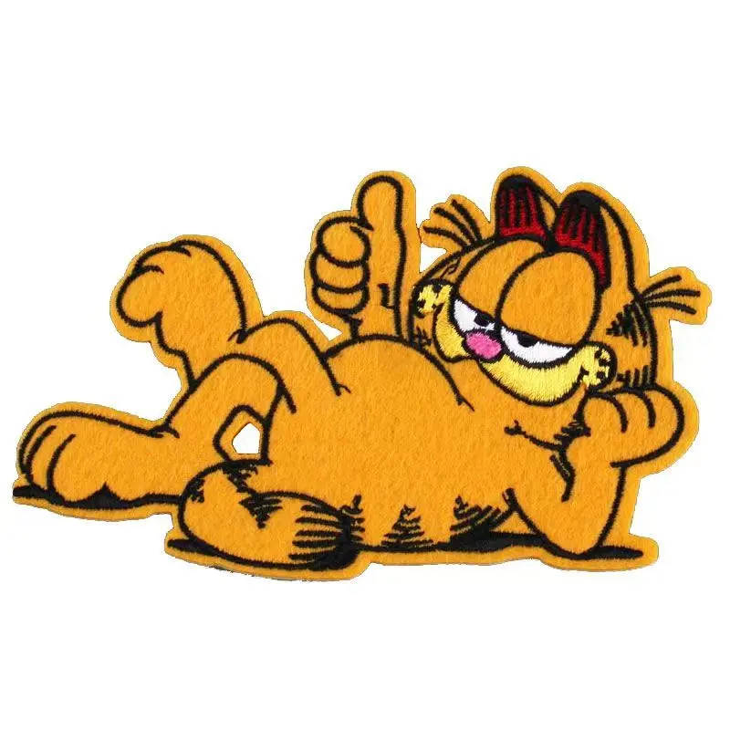 Garfield Embroidered Cloth Stickers Creative High-value Anime Cartoon Printed Men's and Women's Clothes Schoolbag Diy Hole Patch view 6