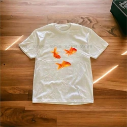 Punk Aesthetic Summer Baby tee Kawaii Harajuku goldfish Graphic Tshirt emo girls Vintage Crop Tops Women y2k Style Clothes