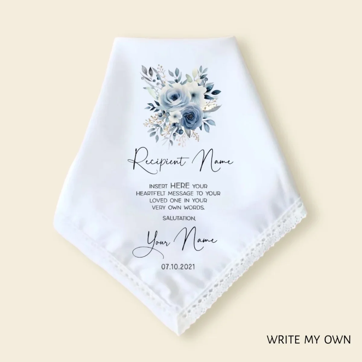 

Платок для бабушки, подарок на день свадьбы от внука, свадебный подарок для мамы, индивидуальный подарок для дедушки, носовой платок с надписью Custum