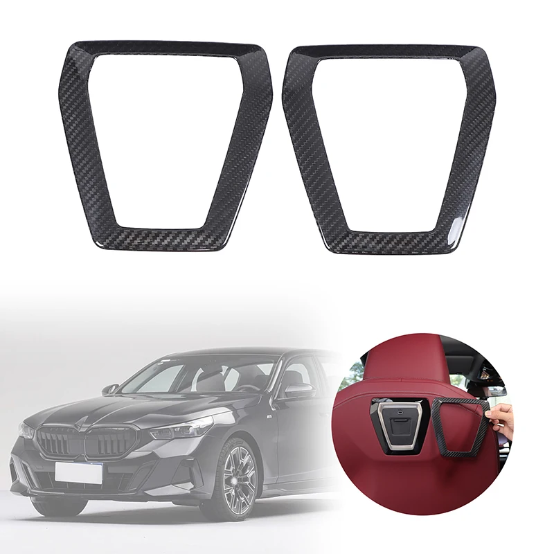 

Настоящее углеродное волокно, автомобильное сиденье, USB-панель для зарядки, рамка, накладка для BMW 5 серии G60 2024 2025, аксессуары для интерьера