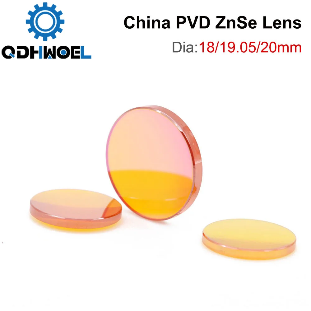 QDHWOEL CO2 China ZnSe Focus Lens Dia. 12/18/19.05/20mm FL38.1/50.8/63.5/76.2/101.6mm 1.5-4\