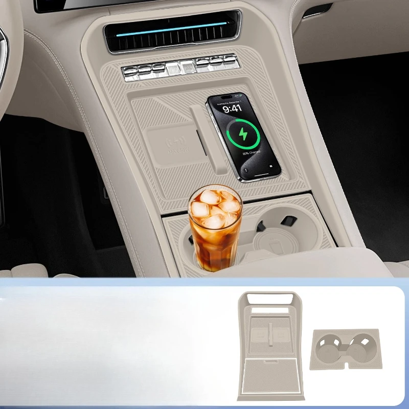 

Для DENZA N9 Беспроводная силиконовая накладка, защитный чехол для чашки с водой для центральной панели управления