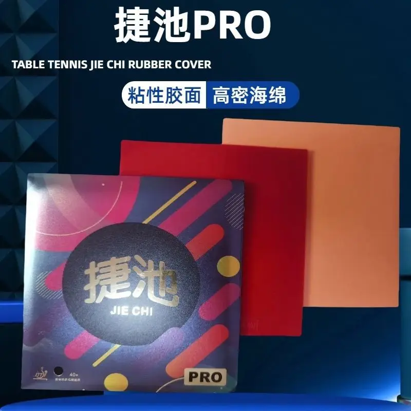 Jiechi-Pro Table Tennis Racket with High-Density Sponge, Adhesive Rubber