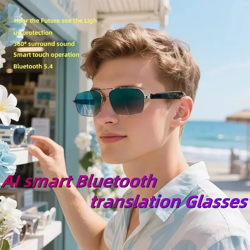 Spesifikasi Kacamata Pintar GT-31 Terjemahan Kacamata Hitam Kontrol Suara Musik Kacamata Tahan Air