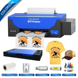 Colorsun a3 dtf Printer For Epson R1390 impresora dtf A3 DTF Printer Heat transfer T-shirt Printing Machine For T-shirt Hoodies