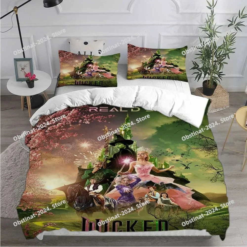 

Movie Wicked Witch Bedding Set Printed Bed Set With Pillowcase Duvet Cover Soft Single Double Queen Super King Size Bed Linen