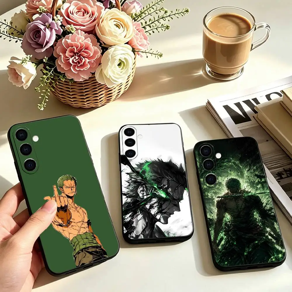 One PieceES Roronoa ZoroES  Phone Case Black Silicone Soft For Samsung Galaxy A73,A72,A71,A70,A53,A52,A51 Gift