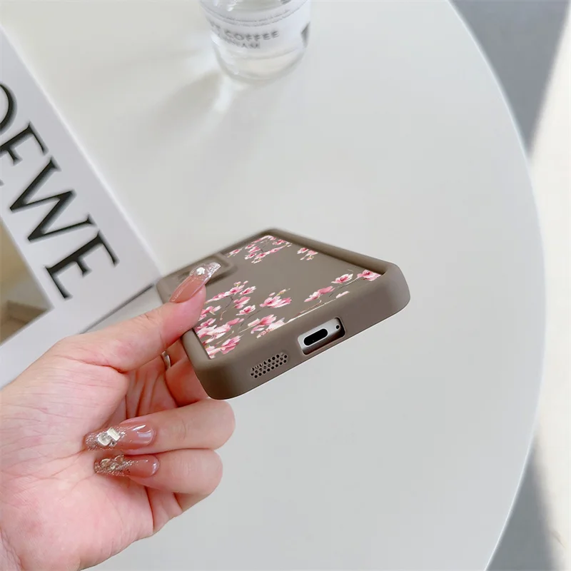 핑크 트럼펫 꽃 소프트 TPU 폰 케이스 샤오미 레드미 노트 14 13 12 프로 플러스 11 10 12S 11S 10S 레드미 A5 14C 13C 12C 10C 커버