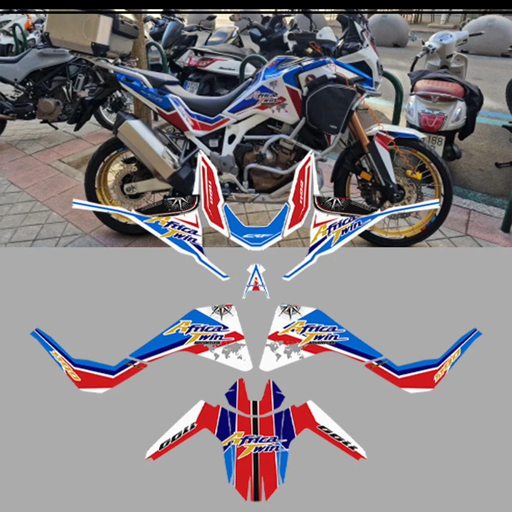 Africa Twin Protection Side Tank Pad For Honda CRF1100 CRF 1100 L Adventure ADV Visor Set Stickers Decal Kit 2019 2020 2021