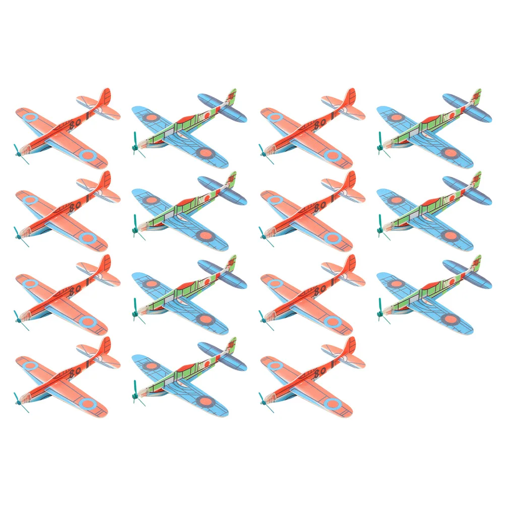 15 Uds. Avión planeador lanzado a mano DIY aviones pequeños al aire libre para jugar volar regalos de ocio al aire libre avión para niños