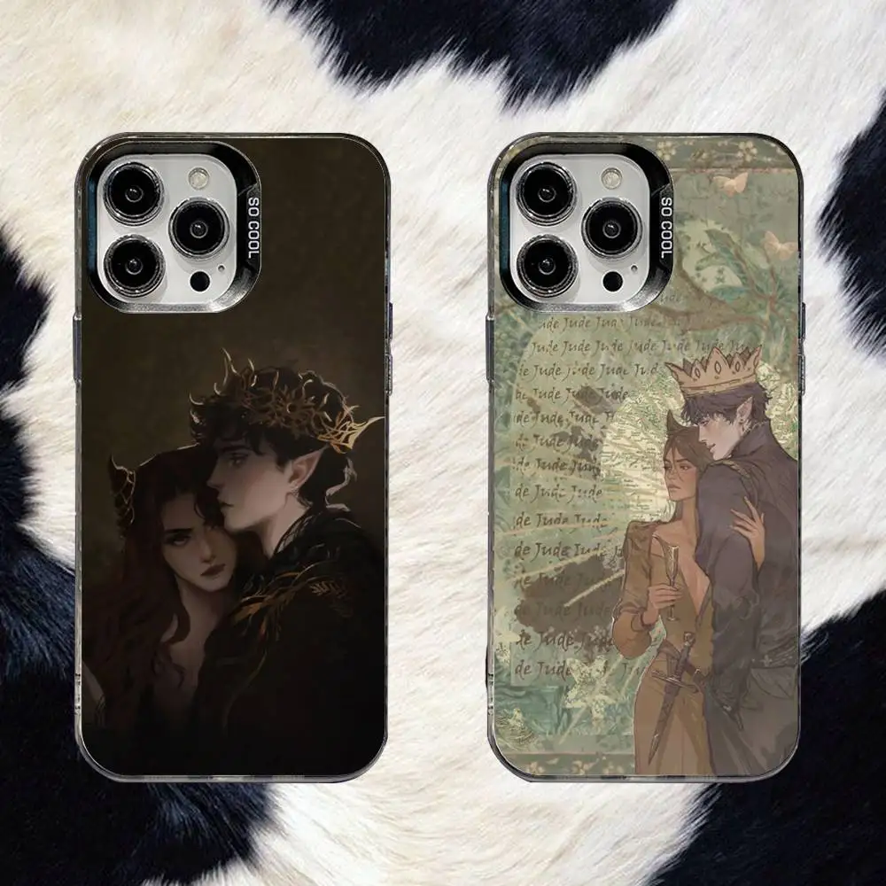 

The Cruel Prince Jude And Cardan Phone Case For iPhone 16,15,14,13,12,11,8,7,Pro,Max,Plus,Mini,XS,SE Anti Fall Black Matte Hard