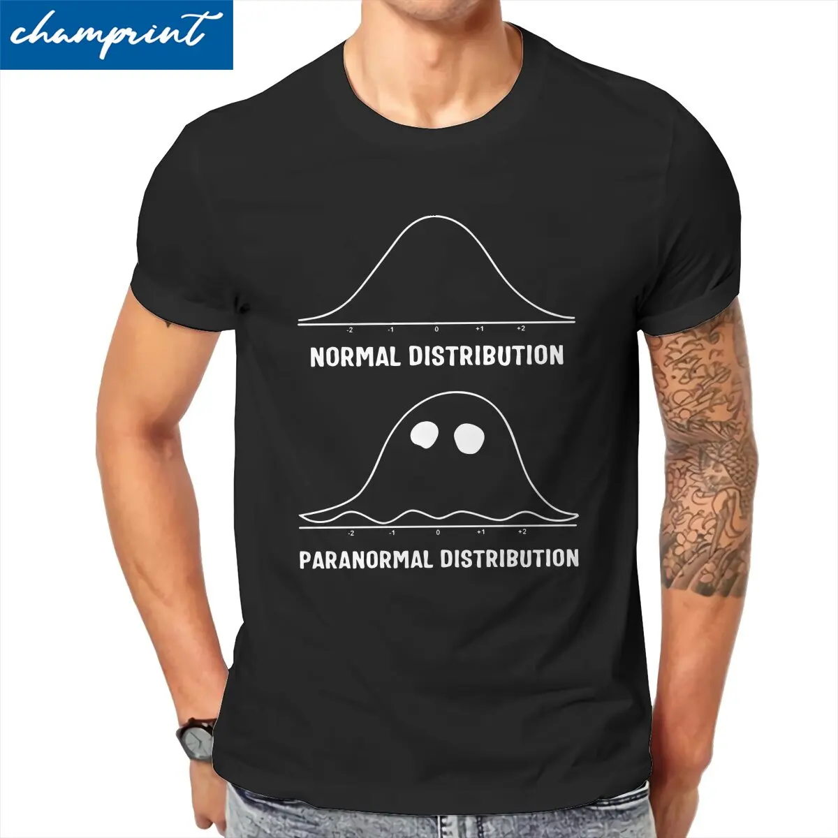 Normal Distribution Paranormal  Men T Shirts Distribution Math Leisure Tee Shirt T-Shirts Pure Cotton Birthday Present Clothes