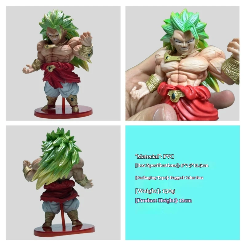 Seven Dragon Balls Q Edition anime handgemaakte decoratie LG Super Three Broley Q Edition staande animatie handgemaakte modelfiguur