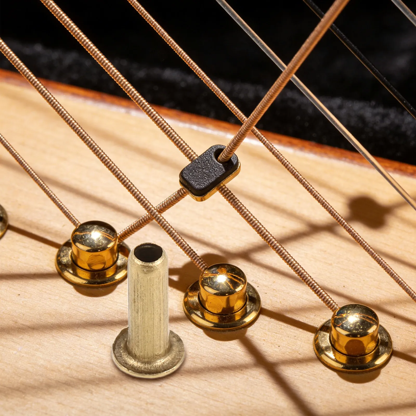 100Pcs Hollow Rivets Lyre Harp Tubular Eyelet Fastener Set for Musical String Instrument Repair 8mmx2.5mm Eyelet Rivets for Harp