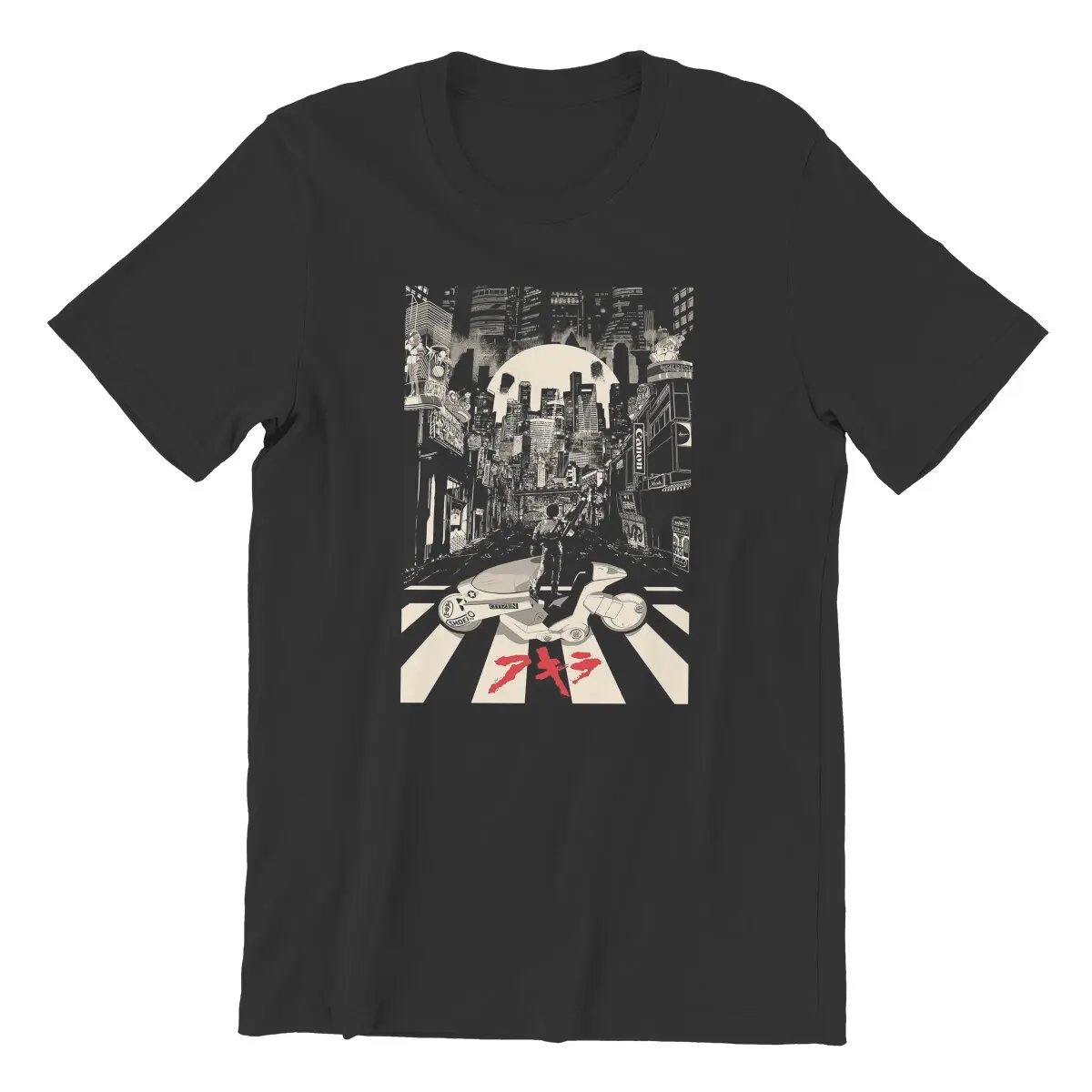Akira Anime Katsuhiro otomo Kaneda cyberpunk T Shirt for Men 100% Cotton Vintage T-Shirts Tees Clothing Gift Idea