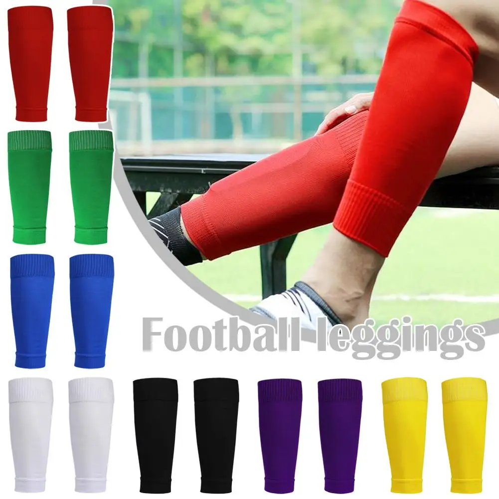 Football Sock Shin Pads Men's Leg Cover High Elastic Sock Guard Brace Calf Adult Gear Basketball Protective Sock Leg Shin S P5B8