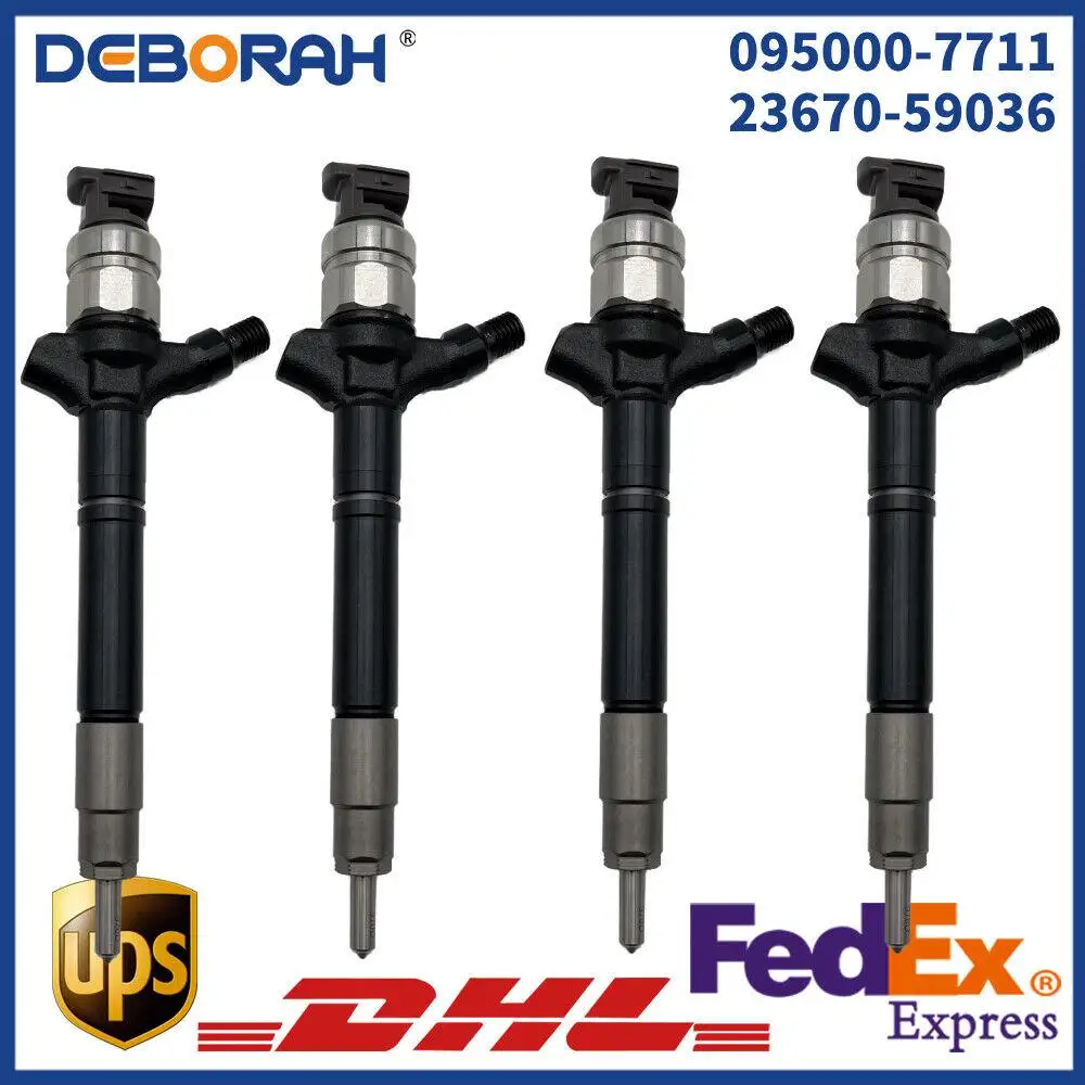 

4PCS 095000-7711 Common Rail Fuel injector 23670-59036 for TOYOTA Land Cruiser