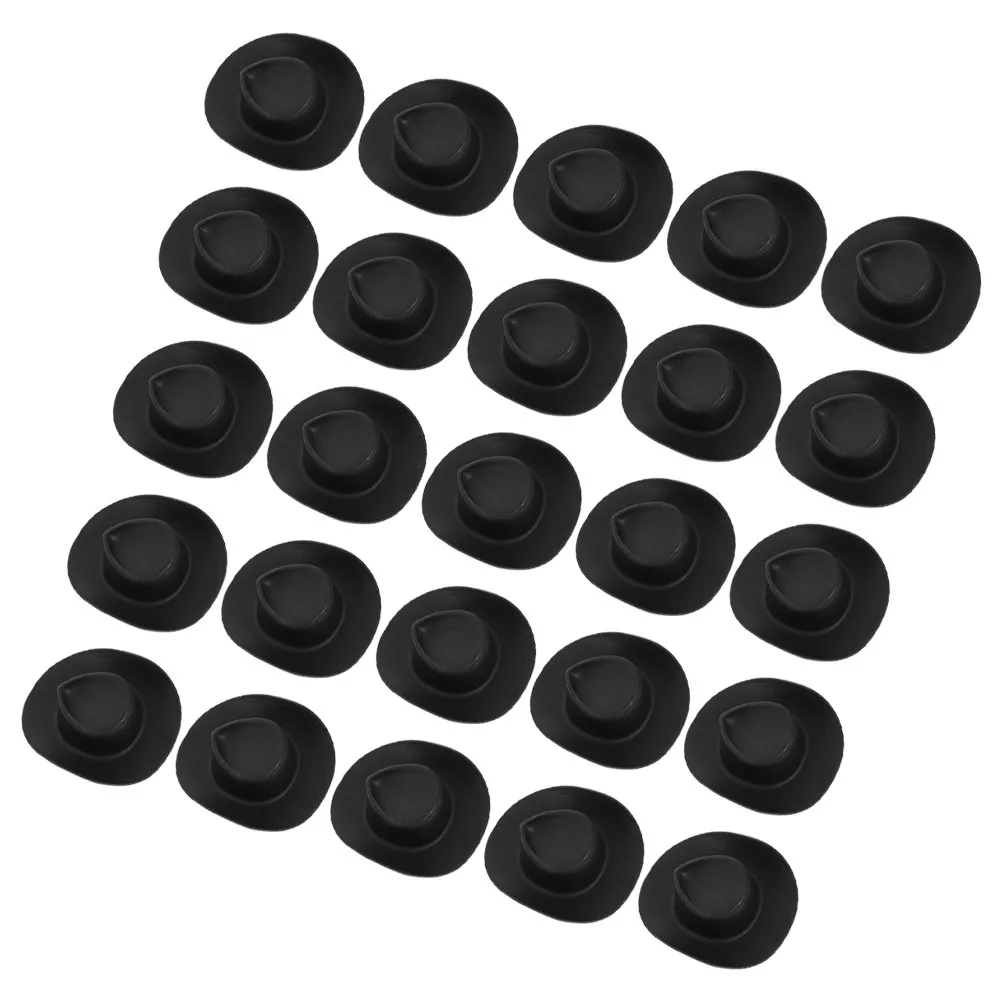 30 قطعة قبعات رعاة البقر الصغيرة القبعات البلاستيكية الغربية الصغيرة للحرف اليدوية دمية الزينة الصغيرة DIY بها بنفسك الاكسسوارات الحرفية زينة الحفلات #6