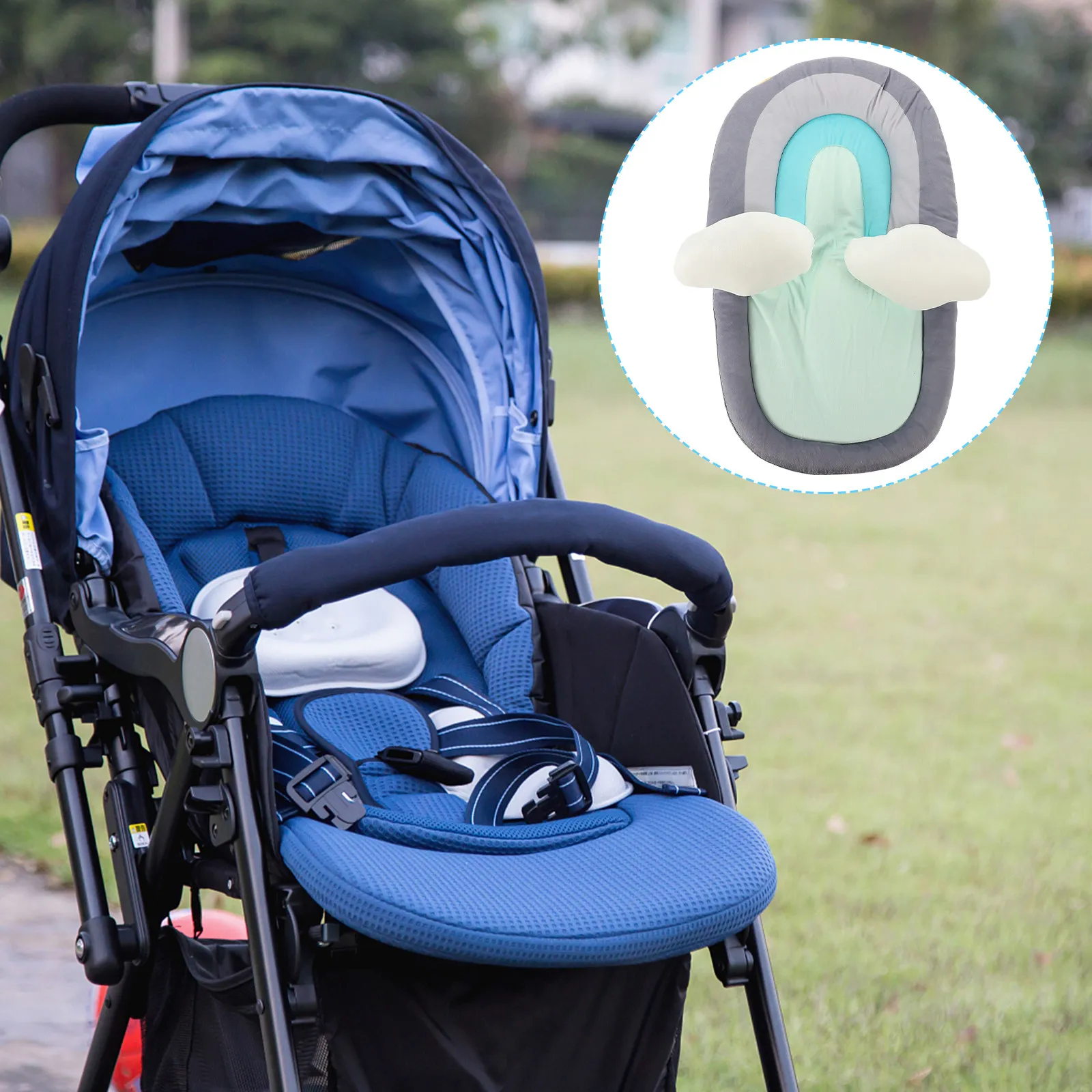 

Stroller Cushion Pad Soft Breathable Washable Safety Mat for Infant Toddler Stroller Seat Pram Liner Comfortable
