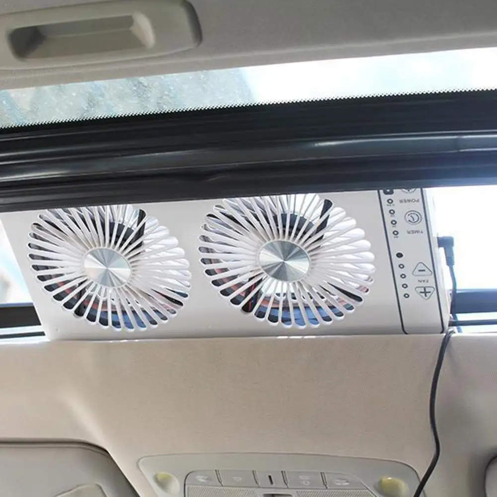 

Bed Car Silent Double Exhaust Air Inlet Double Fan Car Fan Exhaust Fan Low Noise Heat Dissipation Efficient Cleaning Unive