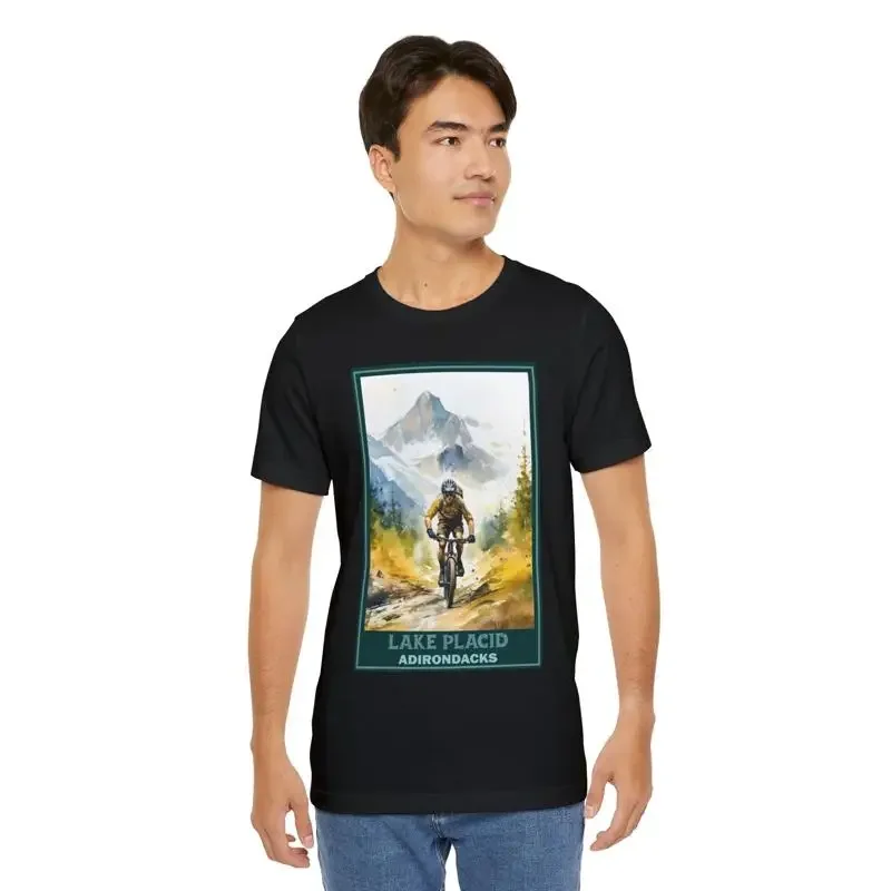 Lake Placid Adirondack Jersey T Shirt Great Outdoors Trail Bike