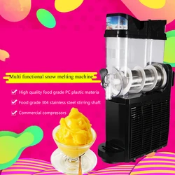 Electric Cube Ice Shaver Granizing Machine 226Kg/H Commercial Snow Cone Chopper Home Slush Crusher Blender Flake Maker