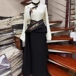 Chinese Xizang WomenTwo piece Kangba Tibetan Suit