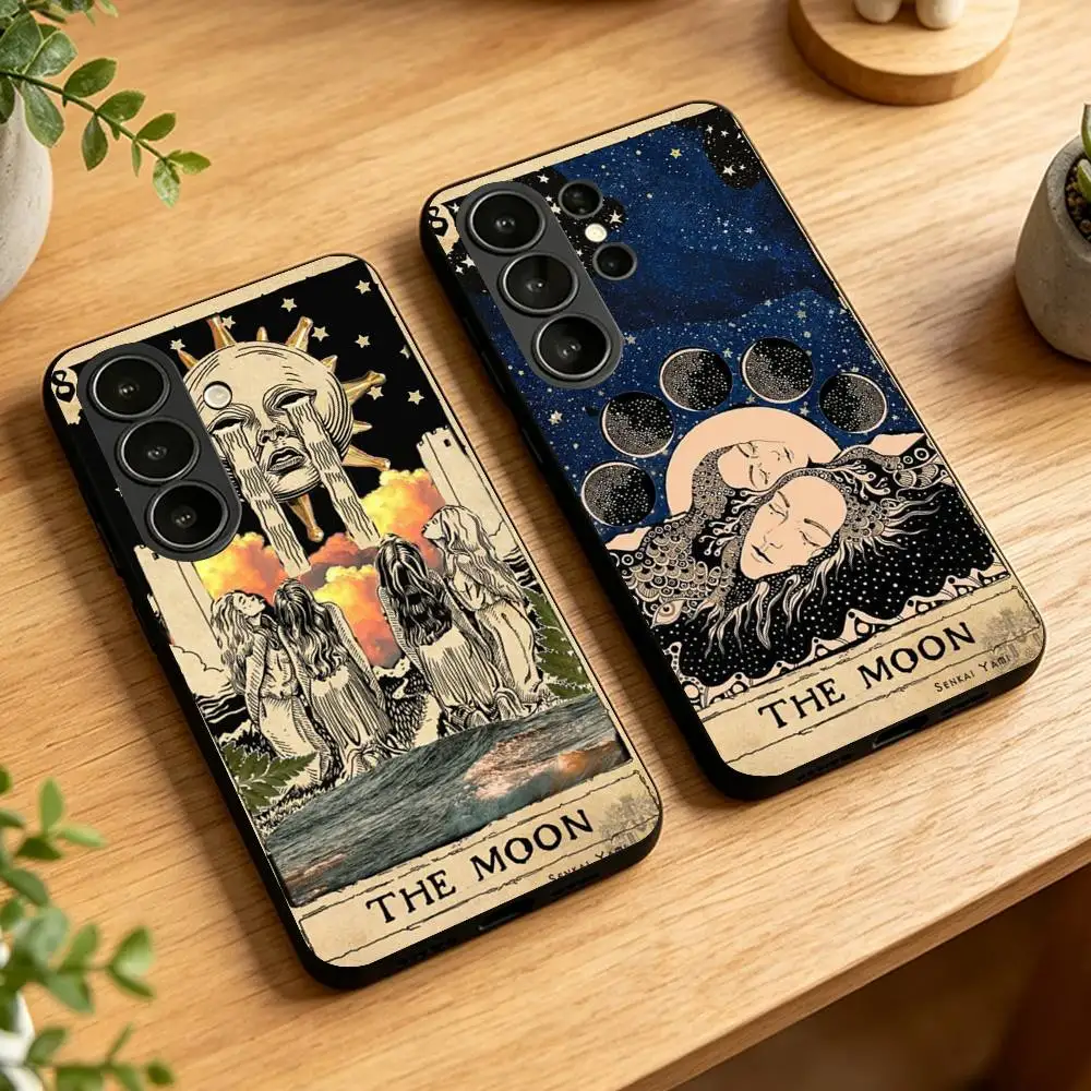 Witches Moon Tarot Silicone Phone Case For Samsung Galaxy S21 S22 S23 S24ULTRA S25ULTRA FE Ultra Plus5G A52S S26 Cover
