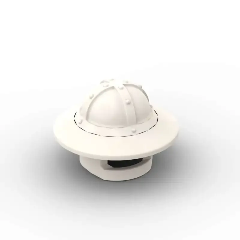 Moc 10 pçs quebra-cabeça partícula 30273 chapelaria capacete castelo blocos de construção parte com protetor queixo tijolo brinquedo crianças presente dropshipping