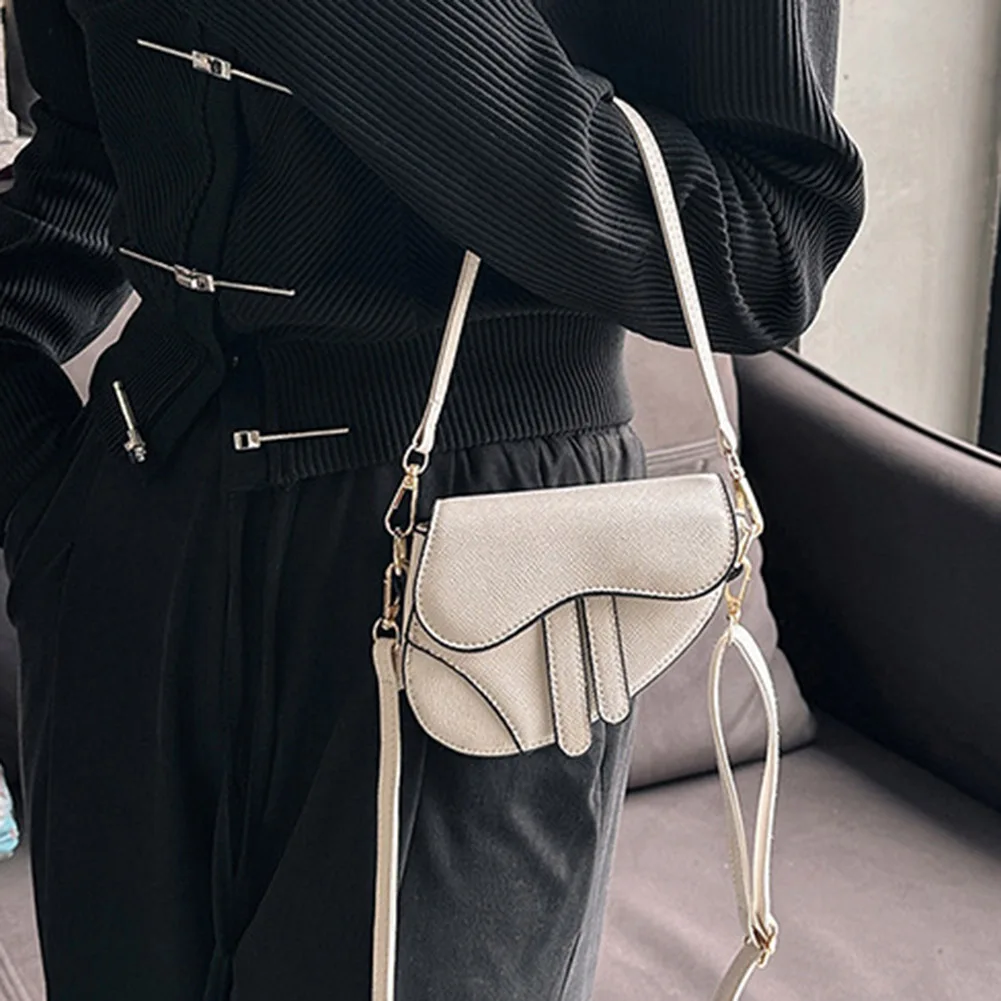 Women Shoulder Bag Saddle Bag Fashion Brand Underarm Bag Hasp Zipper Solid Color Casual Simple Messenger Designer Handbags