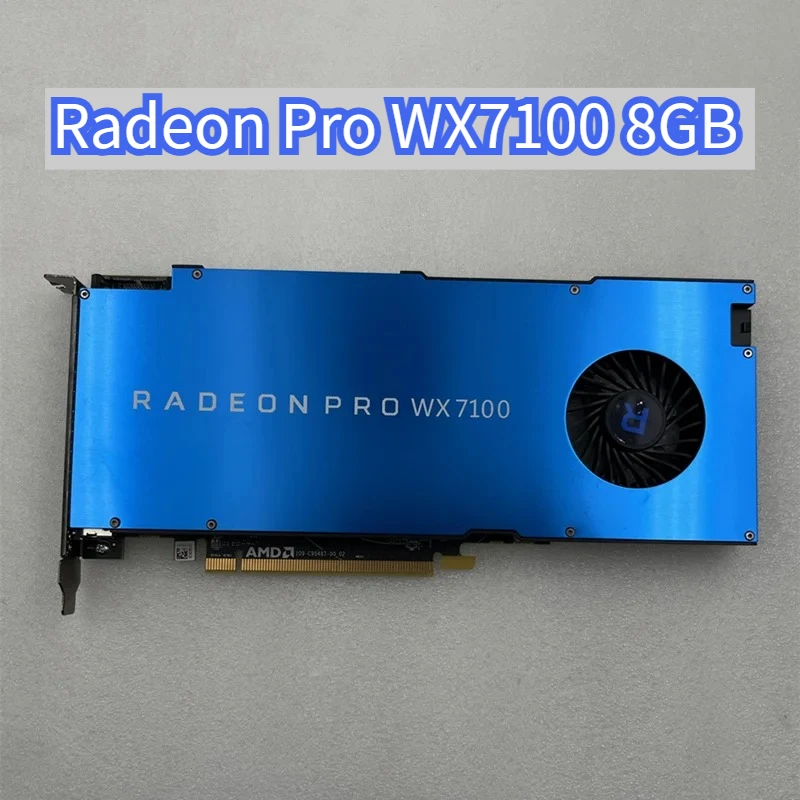 

Оригинальная профессиональная видеокарта Radeon Pro WX7100 8 ГБ для рисования, рендеринга, моделирования, профессиональная видеокарта 5K