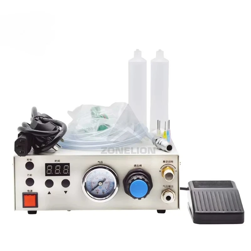 Digital display glue injection machine with fast transport function and foot switch