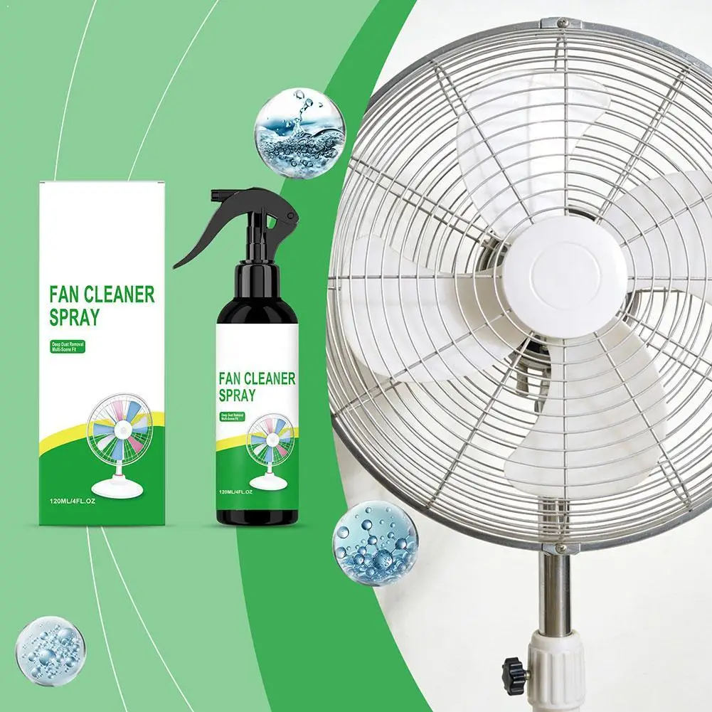 

120ml Electric Fan Cleaner Spray Deep Dust Removal No Disassembly Cleaning For Table Fans Home Office Household Cleaning